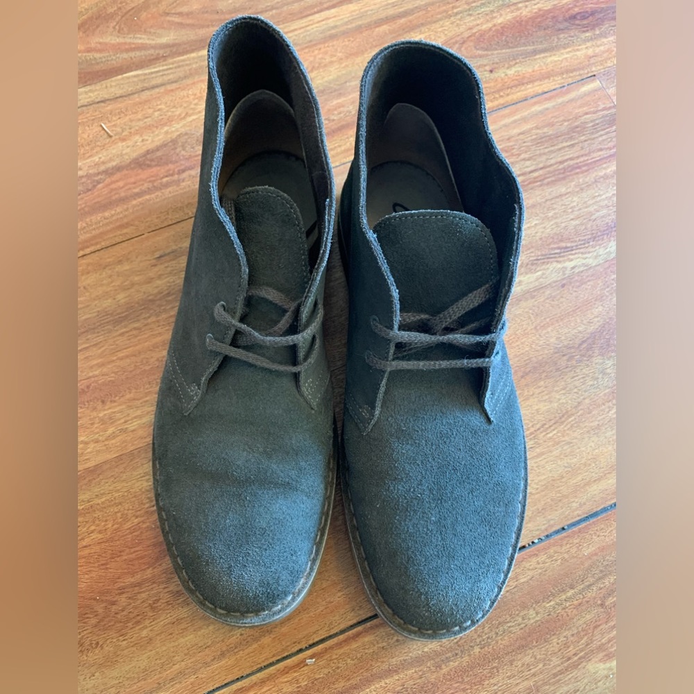 Clarks Dark Gray Suede Boots